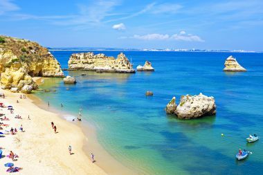 泳灘，拉各斯葡萄牙和天然巖石