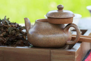 傳統(tǒng)中國茶道配件 (茶壺) 對 te