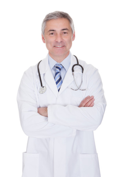 快樂(lè)成熟男醫(yī)生的肖像