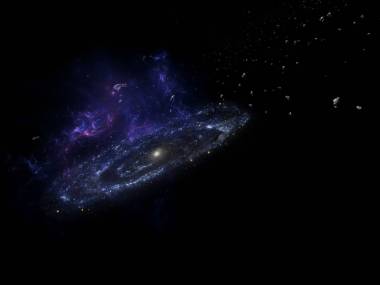 宇宙中所有存在的物質(zhì)和空間都被視為一個整體;宇宙。宇宙的直徑至少有100億光年，并且包含大量的星系
