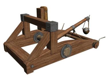 巴利斯塔， 彈射器， 3D 可視化， 插圖