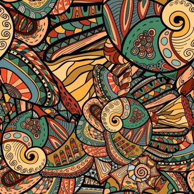 與海洋居民無縫抽象圖案照片