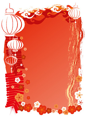 中国新的一年一天抽象背景图片