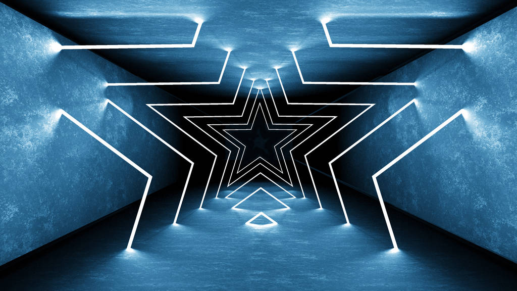 夜总会内部灯光3D渲染激光表演。发光线。抽象荧光背景。霓虹灯客房走廊背景。浅抽象未来设计。现代几何发光内饰