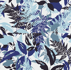 抽象无缝模式与叶和花图片