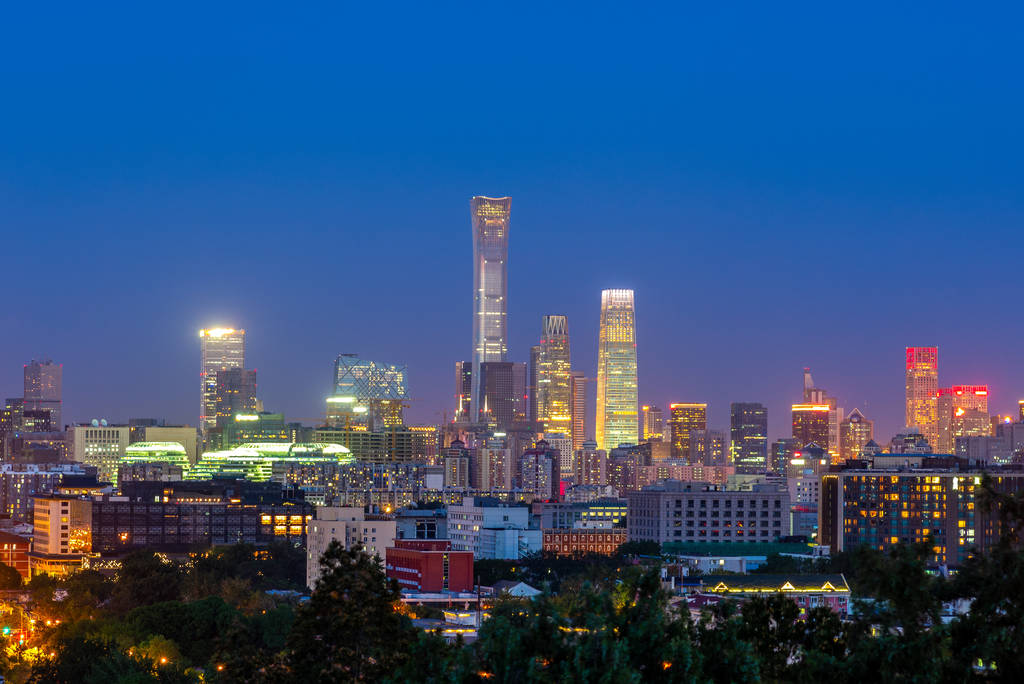 中国首都北京的天际线图片