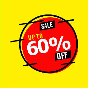 销售高达六折的矢量模板设计插图