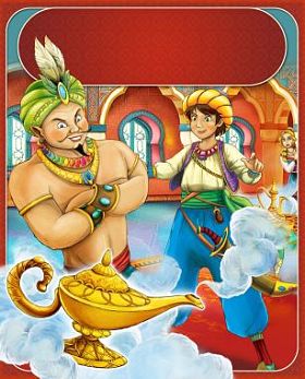 杜松子酒城堡-骑士和仙女-漫画风格-儿童插画