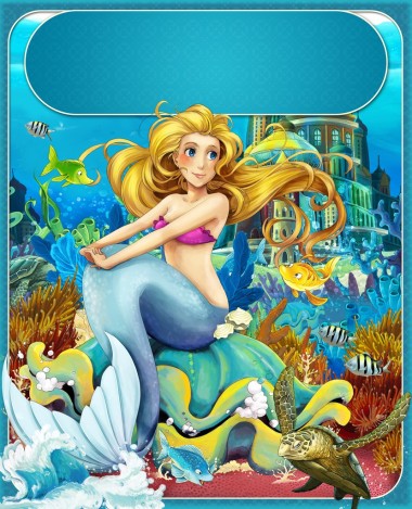 小美人魚(yú)-公主-城堡-騎士和仙女-美麗漫畫(huà)女孩-兒童插畫(huà)