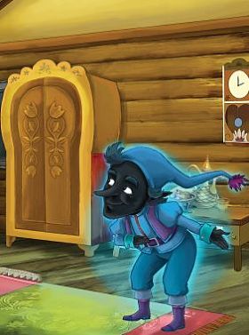 儿童的蓝色火-王子或公主-城堡-骑士和仙女-图