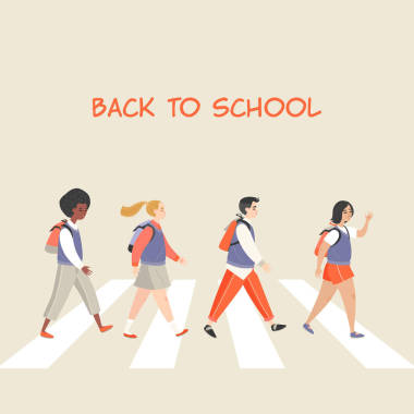 不同性别和国籍的学生上学