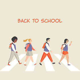 不同性别和国籍的学生上学