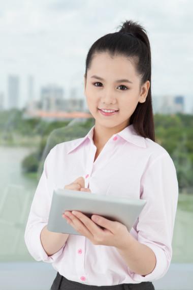 可愛(ài)的女商人圖片