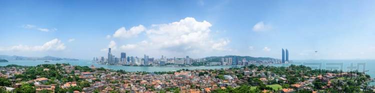 美麗的城市鳥瞰圖 