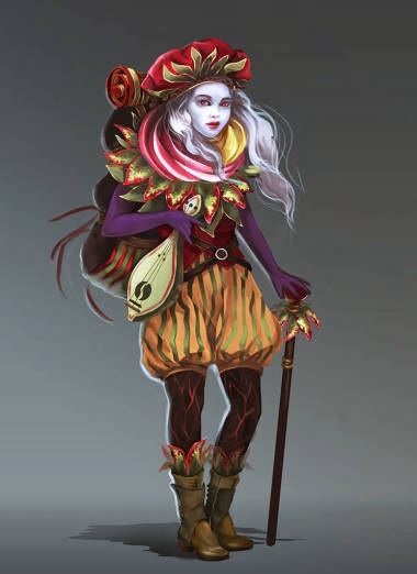 一個(gè)背著背包的女孩的插圖