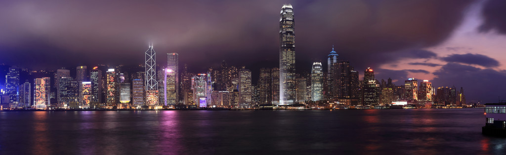 香港于晚全景