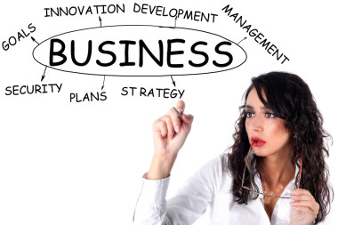 女商人繪圖的業(yè)務(wù)計劃