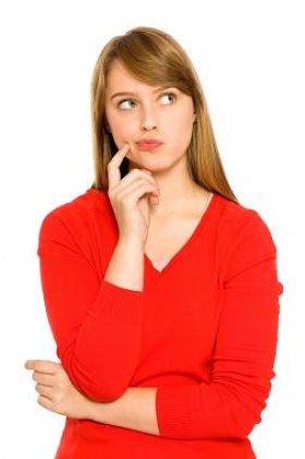 思维女人向上看图片