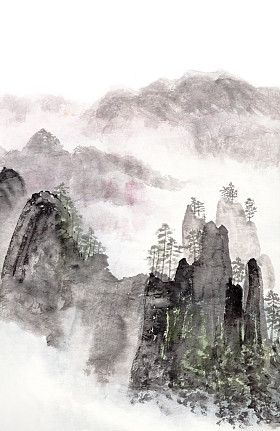 中国绘画的高山风景