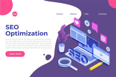 Web seo 優(yōu)化插圖概念等軸測(cè)。著陸頁模板。網(wǎng)頁橫幅、網(wǎng)頁、橫幅、演示文稿、社交媒體、文檔、卡片、海報(bào)的貼紙