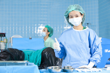 醫(yī)生在手術(shù)室 ok 跡象照片