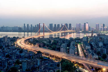 美麗的城市鳥瞰圖 