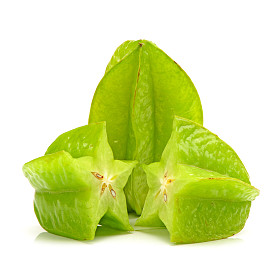 在白色背景上的 carambole