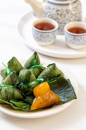 粽子或中国传统糯米水饺