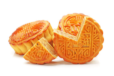 在白色背景上中秋节节日月