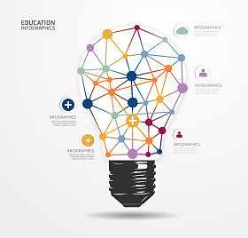 现代设计最小风格的信息图形模板