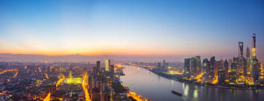 現(xiàn)代城市的鳥瞰圖