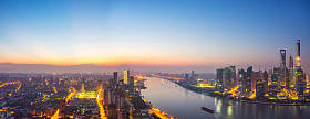 现代城市的鸟瞰图