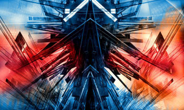 3d 抽象数字技术背景的渲染