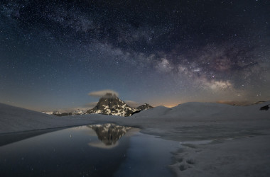 銀河系在山照片