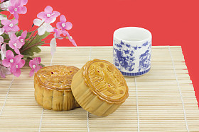 月饼，传统中国面包店 