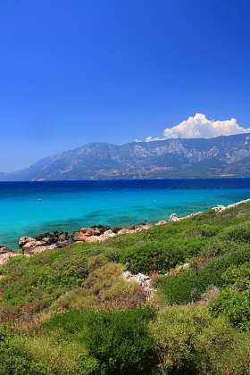 美丽的风景与 tourquoise 海