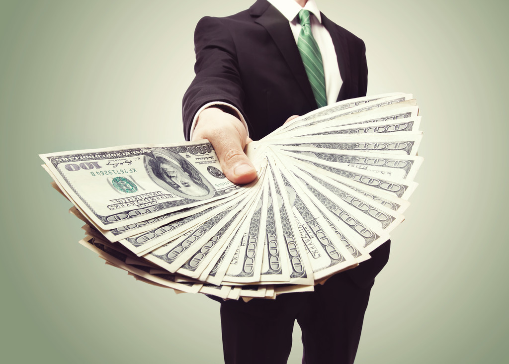 显示蔓延的现金业务人 显示蔓延的现金业务人