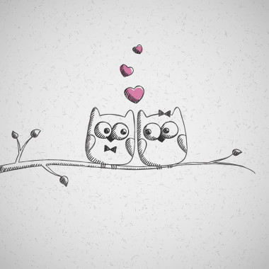 手画的猫头鹰图片