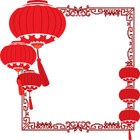 中国的红灯笼装饰图片