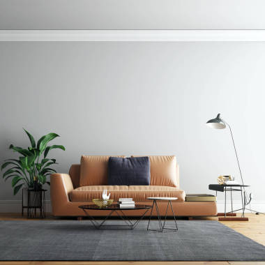 室内客厅墙背景模型与家具和装饰