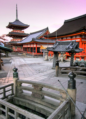 在日本京都清水寺