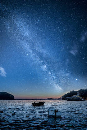 亚得里亚海上空的银河图片