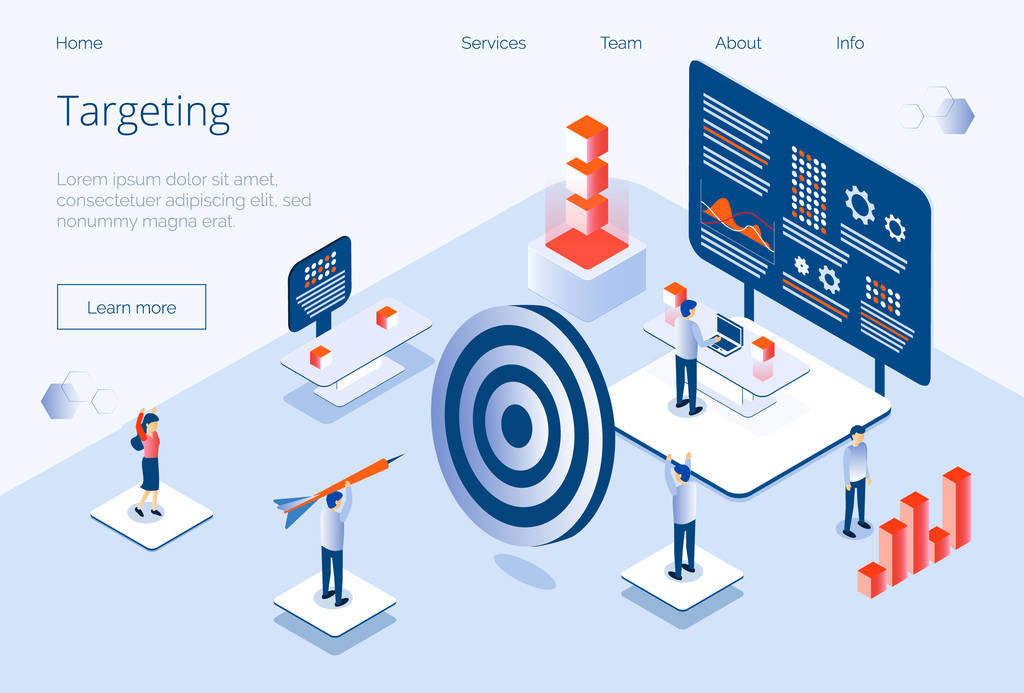 针对着陆页、网站、应用的业务等轴测概念载体 针对着陆页、网站、应用的业务等轴测概念载体
