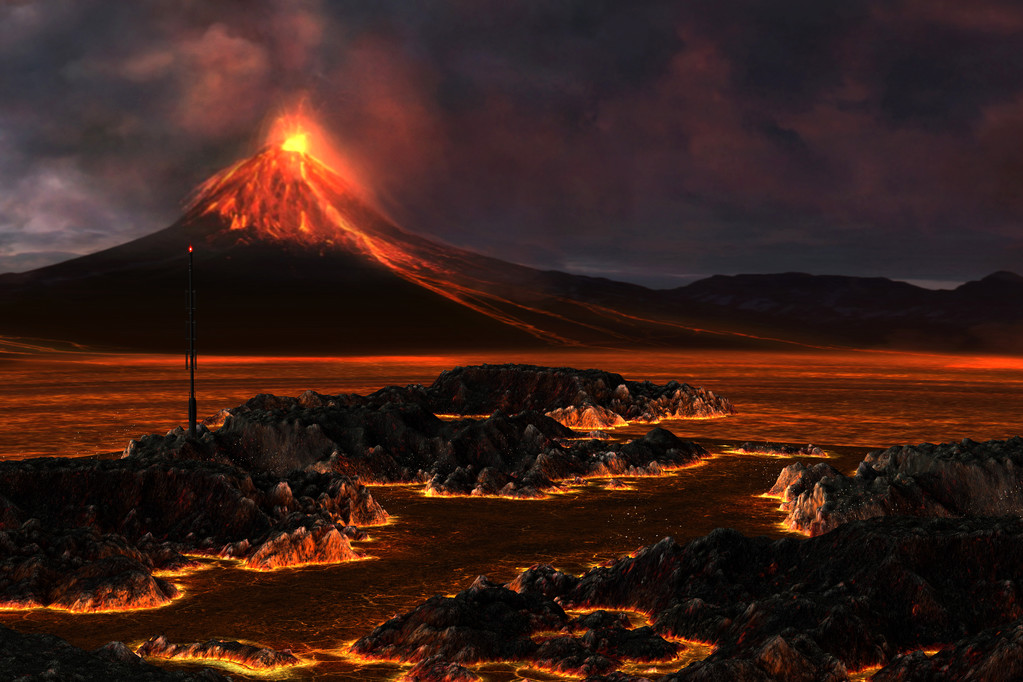 火山的山照片