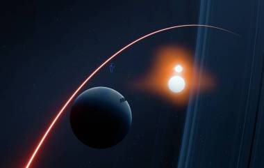 暗空間抽象壁紙與光澤圖片