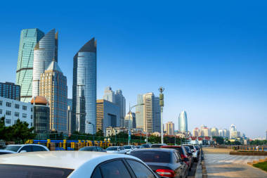 高層建筑和道路