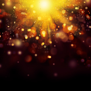 黄金节日圣诞节背景。金色抽象散景