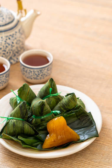 粽子或中國傳統(tǒng)糯米水餃