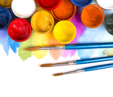 藝術(shù)工作室油漆調(diào)色板圖片