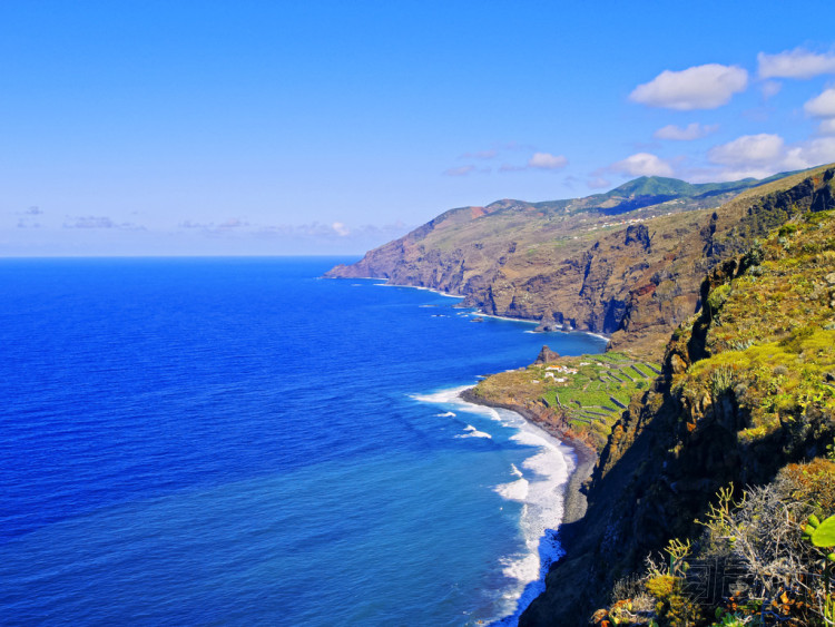 la palma 海岸線，加那利群島